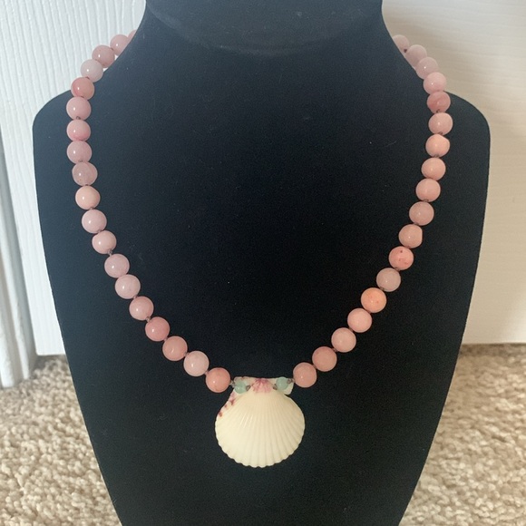 Shell and bead necklace handmade - Picture 5 of 11